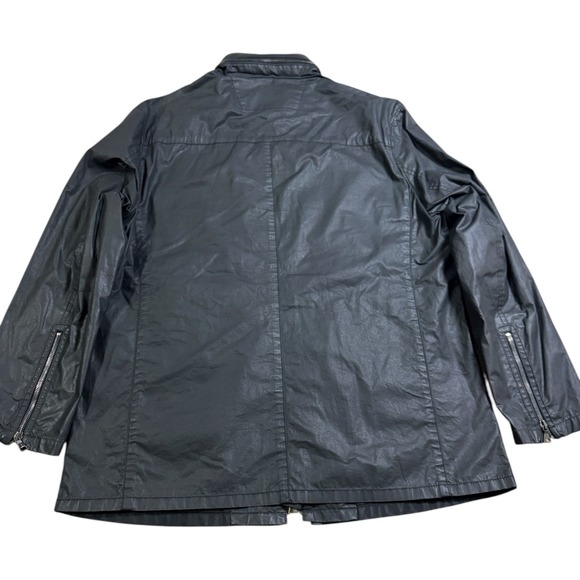 John Varvatos Star USA Dual-Placket Waxed Cotton Jacket Men's Moto EU 52 USA 42 - Picture 2 of 12